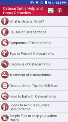 Osteoarthritis Help and Home Remedies android App screenshot 15